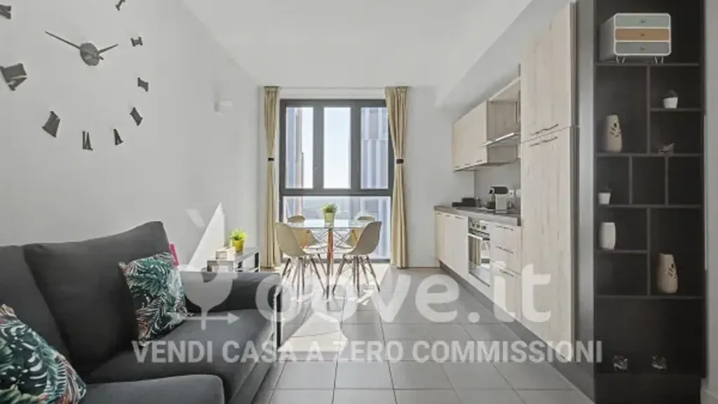 Living Room - Modern Apartment with Balcony in Milan