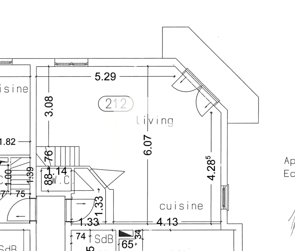Plaan - 2-Bedroom Apartment with Balcony in Berchem