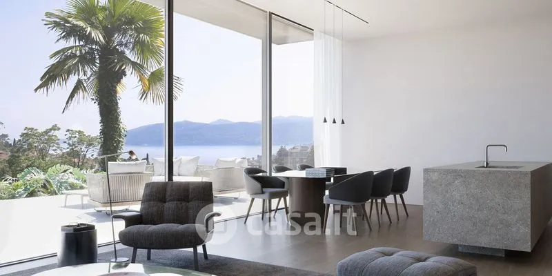 Living Room - Modern Villa with Lake View in Verbania