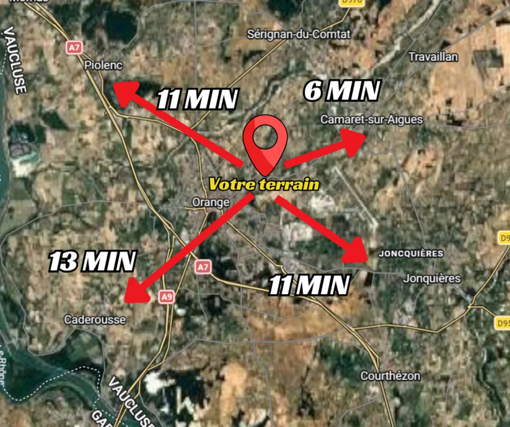 Terrain Constructible avec Vue sur le Ventoux à Orange