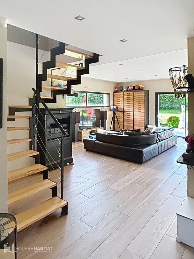 Séjour - Maison Contemporaine avec Jardin à Plélo