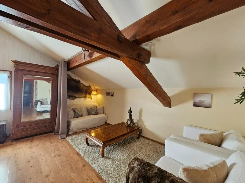 Soggiorno - Charming House with Pool in Marcellaz
