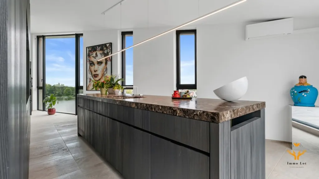 Köök - Penthouse with Water View in Berlare