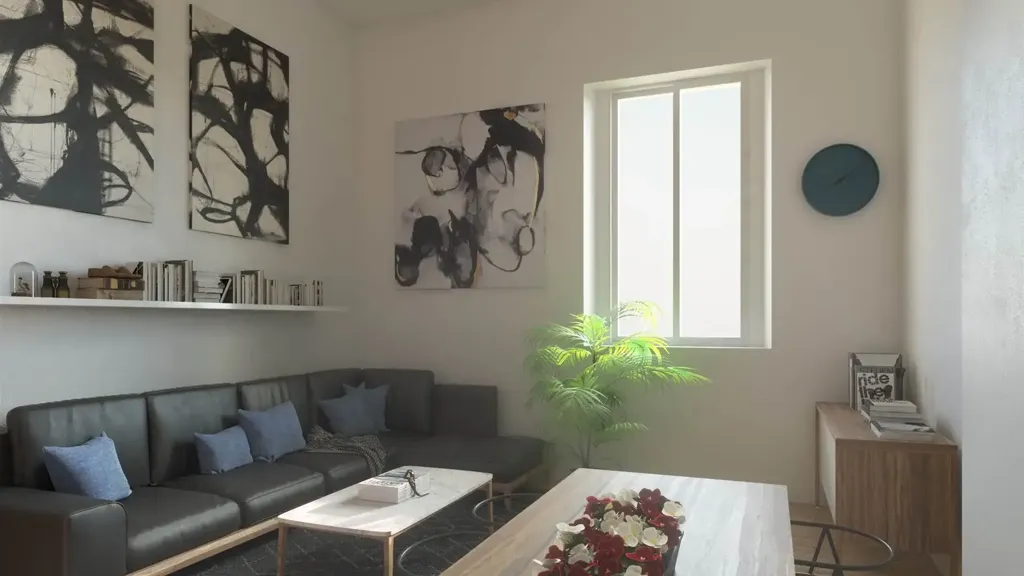 Séjour - Rearranged Apartment with Balcony in Florence