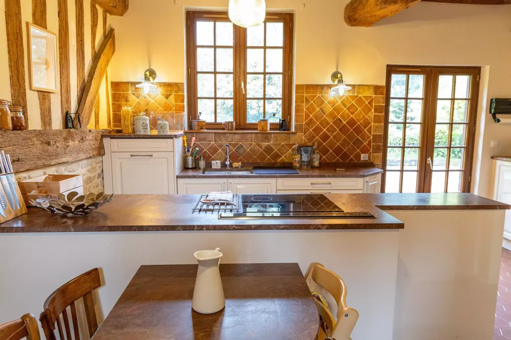 Köök - Traditional House with Pool in Cambremer