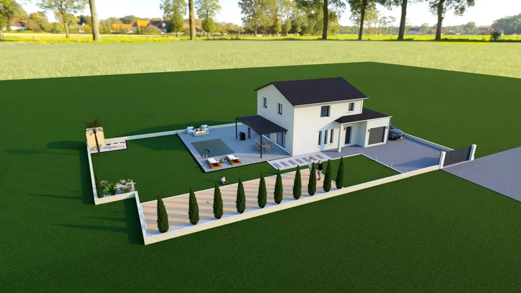 Maison Contemporaine avec Grand Terrain à Solaize