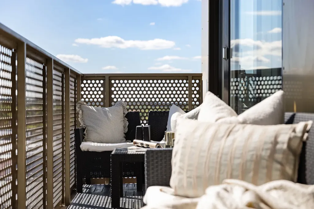 Balcon - Apartment with City View in Central Linköping