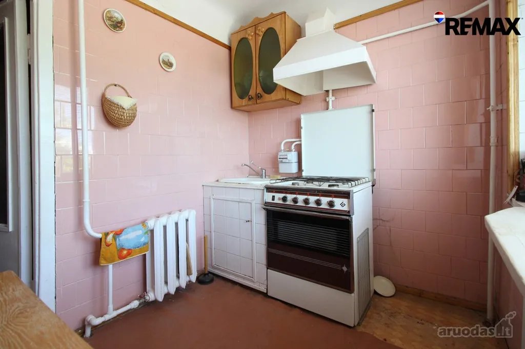 Kitchen - 3-Bedroom Apartment with Balcony in Šiauliai Centre