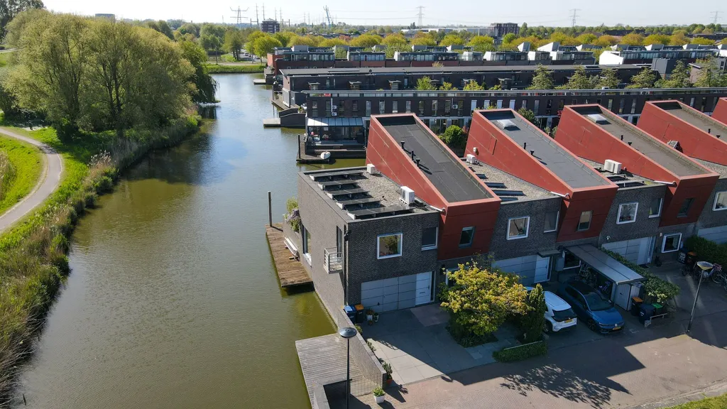 Vue aérienne - Waterfront Villa with Terrace in Wateringse Veld