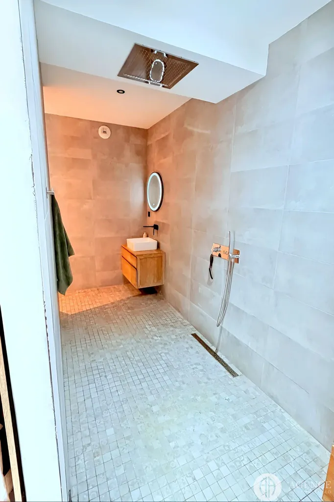 Salles de bain - Maison Contemporaine avec Piscine à Chanas