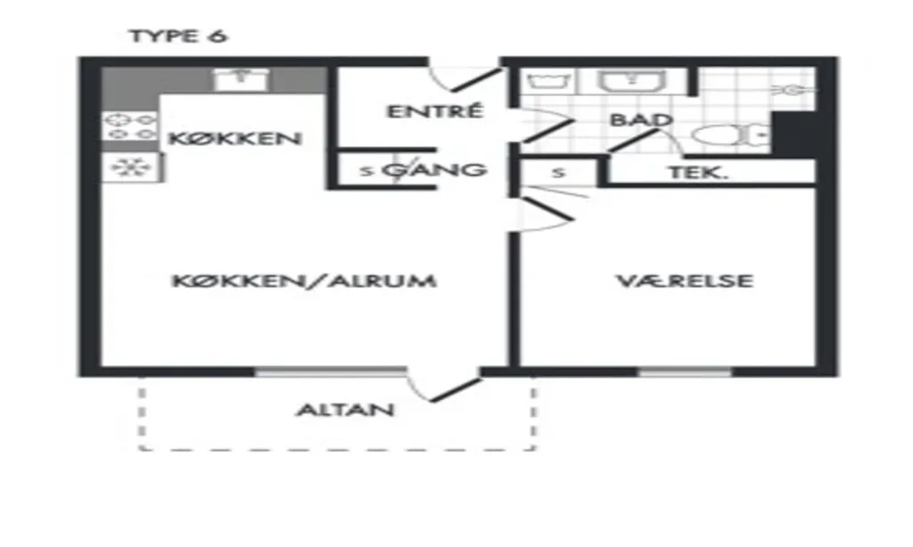 Plaan - 2-Bedroom Flat with Elevator in Skovlunde