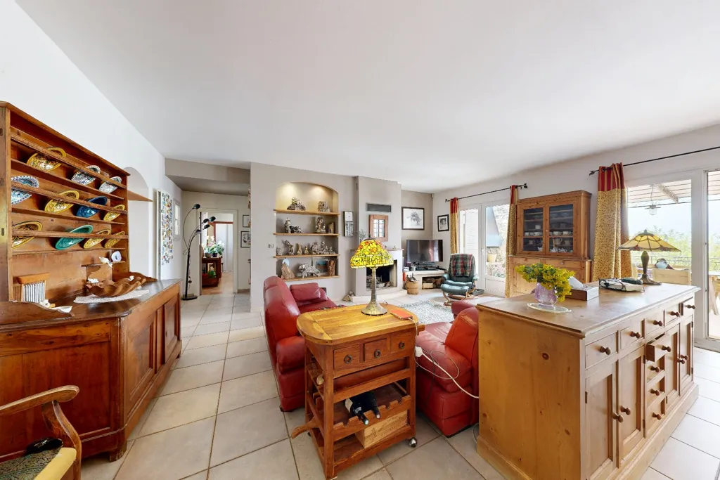 Séjour - Maison de Caractère avec Vue Panoramique à Venasque