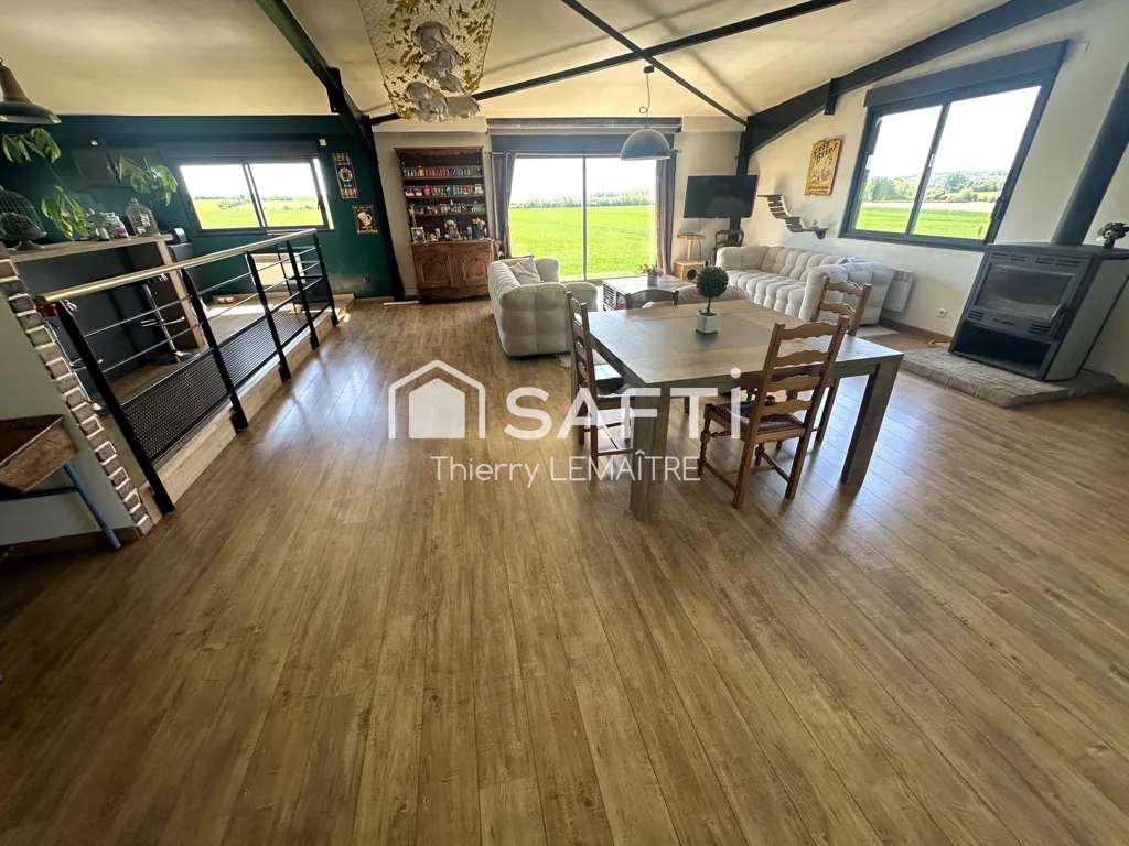 Söögituba - Loft with Sea View in Audembert