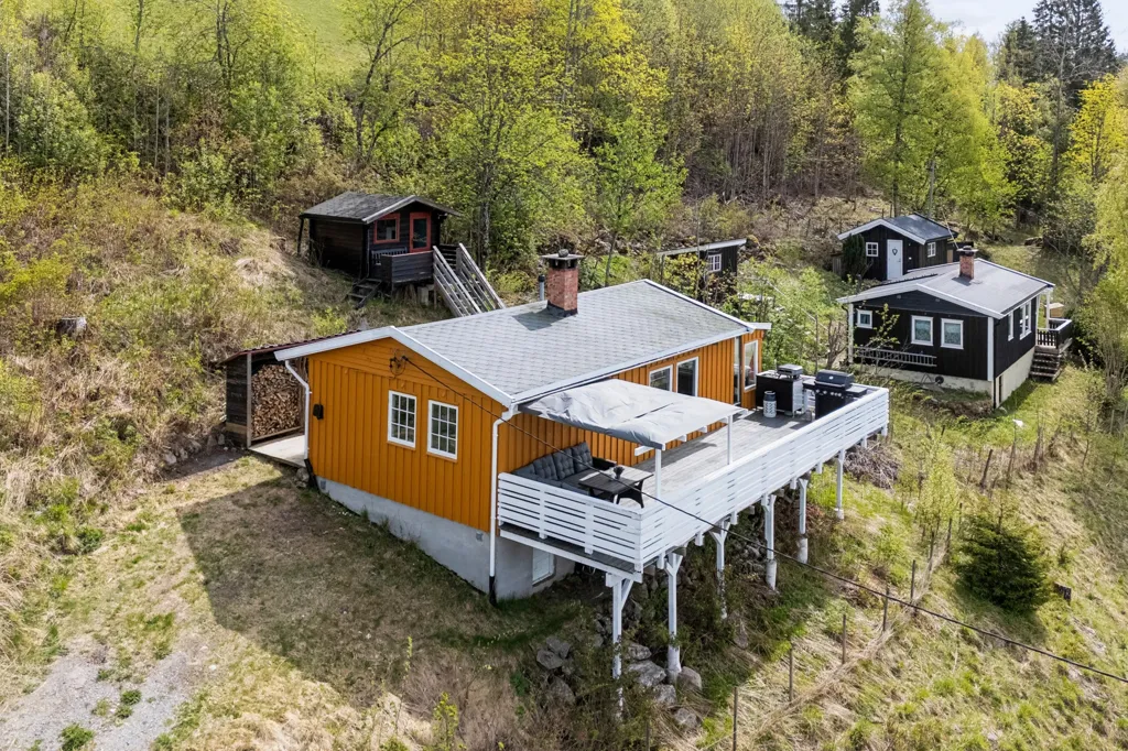 Aerial - Charming Cottage with Ski Access in Hurdal