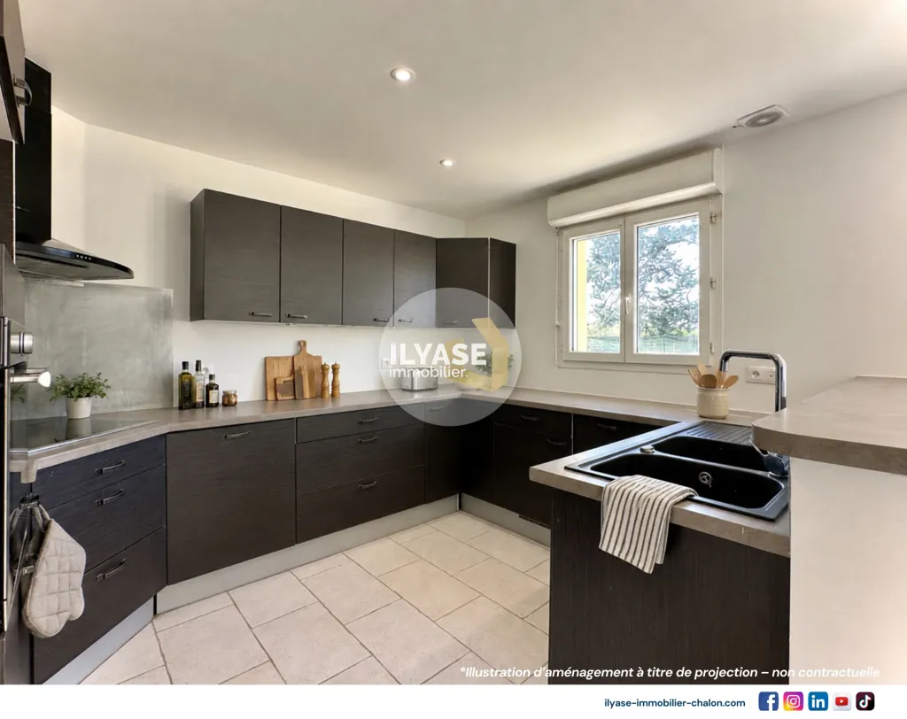 Cuisine - Maison avec Terrasse et Garage à Champforgeuil