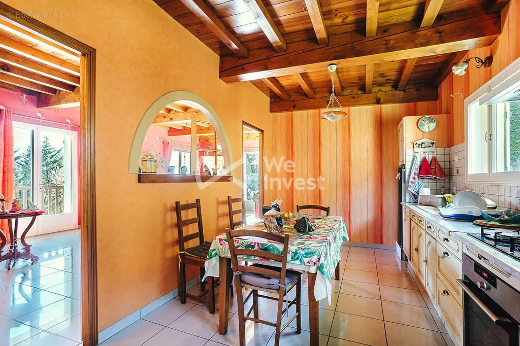 Dining Room - House with Terrace in Saint-Marcellin