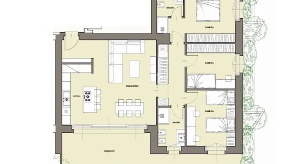 Plan - Contemporary Apartment with Terrace in Verbania