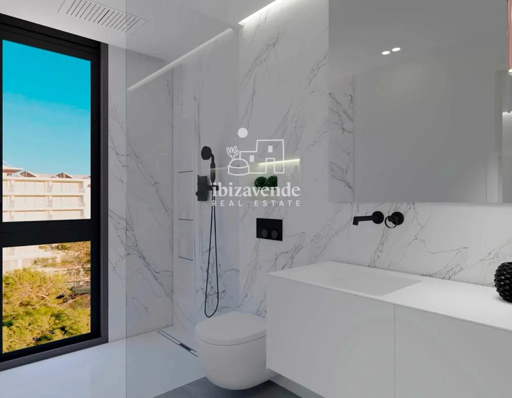 Salles de bain - New Build Apartment with Sea View in San Antonio