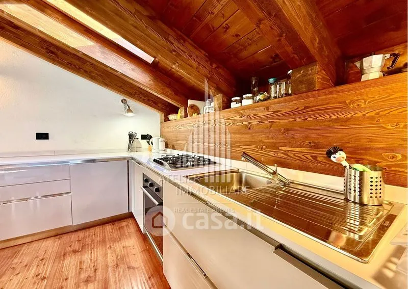 Cucina - Mansard Apartment with Mountain View in Pré-Saint-Didier