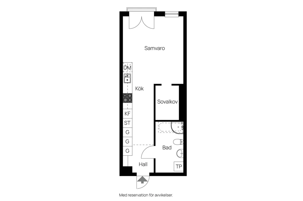 Plan - Modern Flat with Lift in Central Enköping