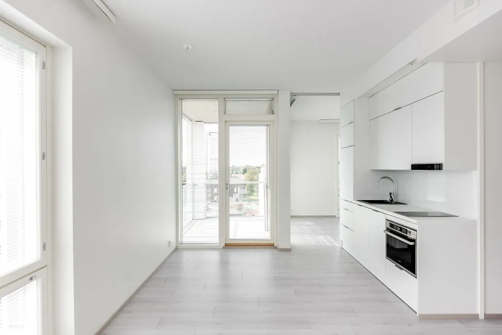Kitchen - Modern Apartment with Balcony in Oulu