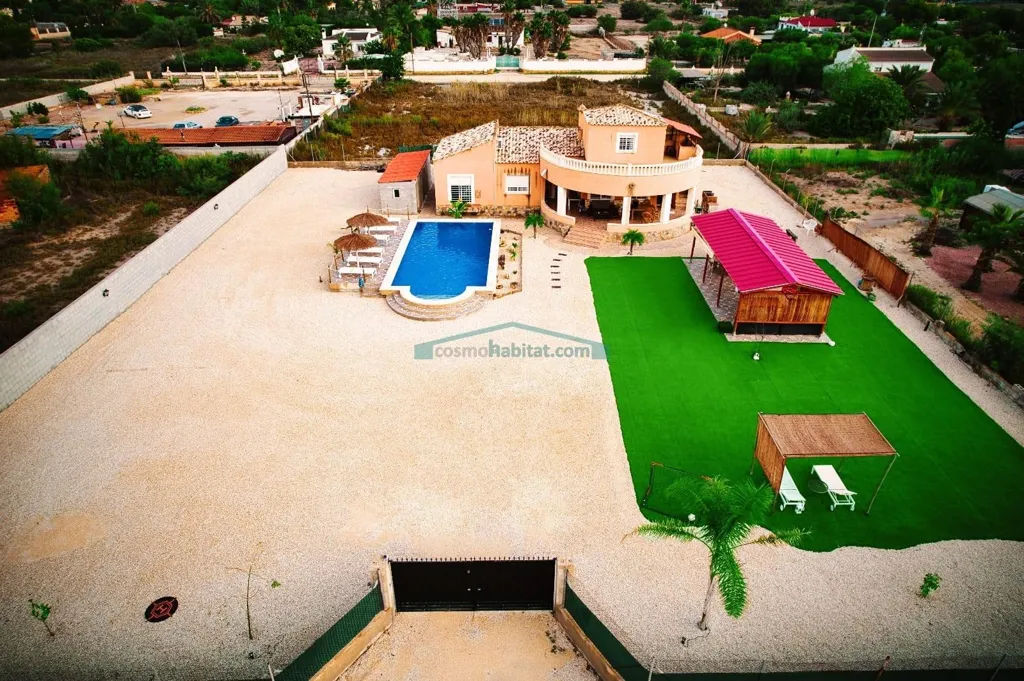 Vue aérienne - Villa with Pool in Rural Elche
