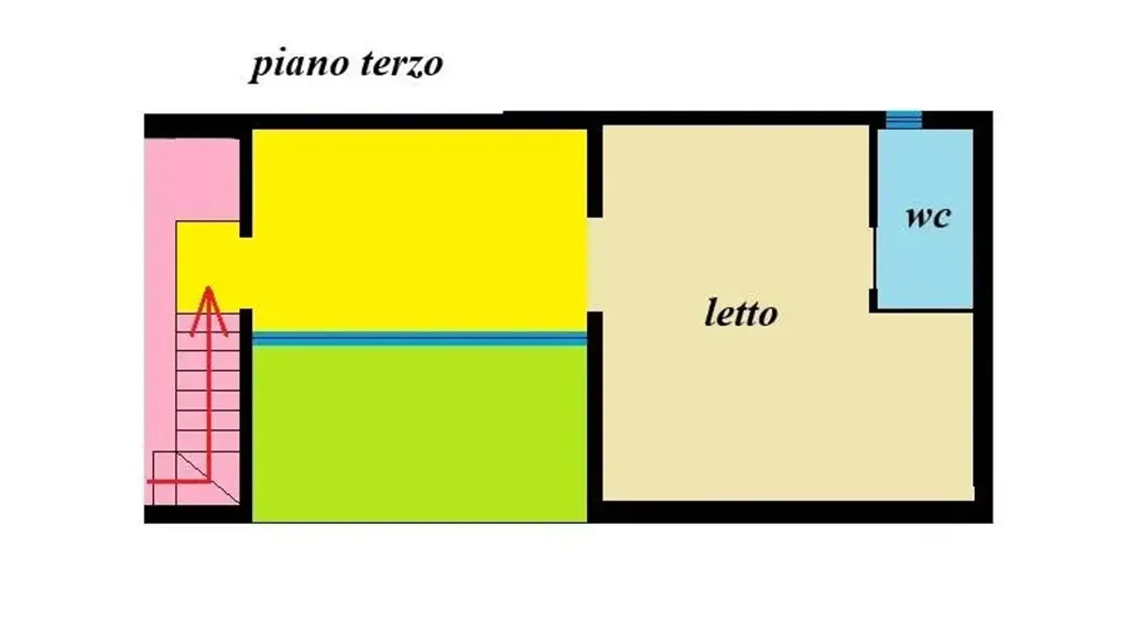 Planimetria - Two-Level Apartment with Terraces in Palermo
