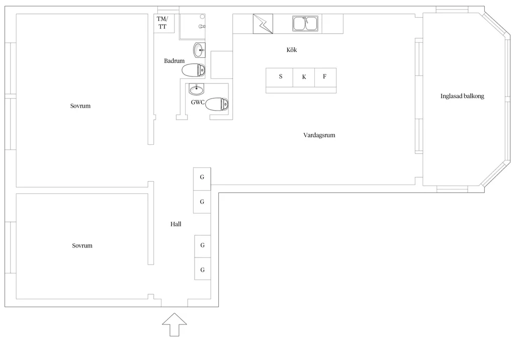 Plaan - Renovated Apartment with Balcony in Brf Hilda