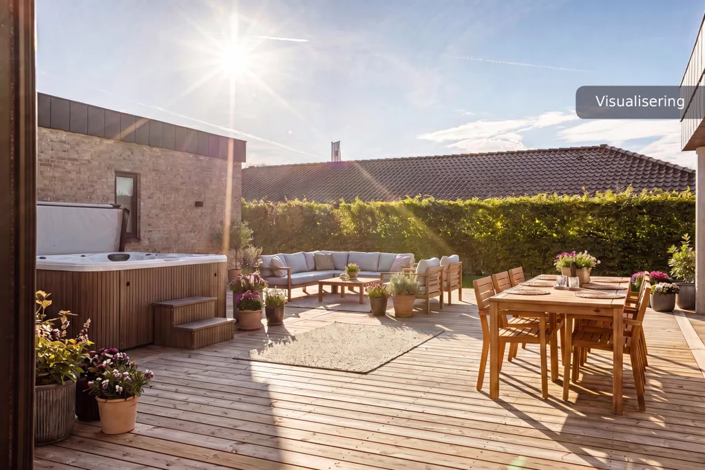 Terrass - Contemporary Villa with Garden in Rødekro
