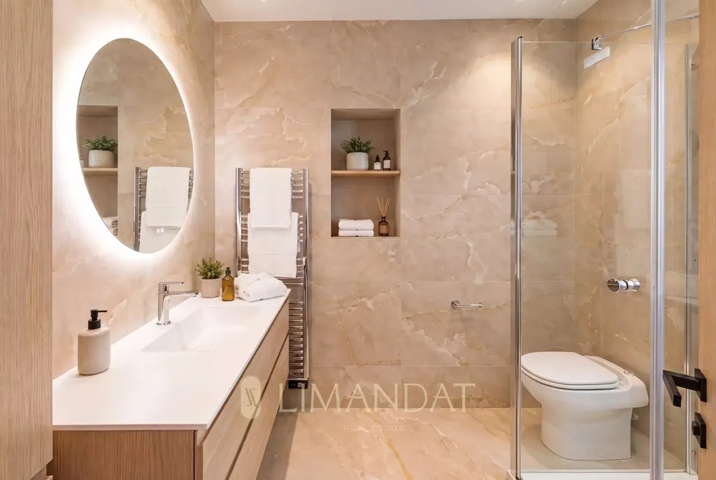 Salles de bain - Penthouse avec balcon à Cannes