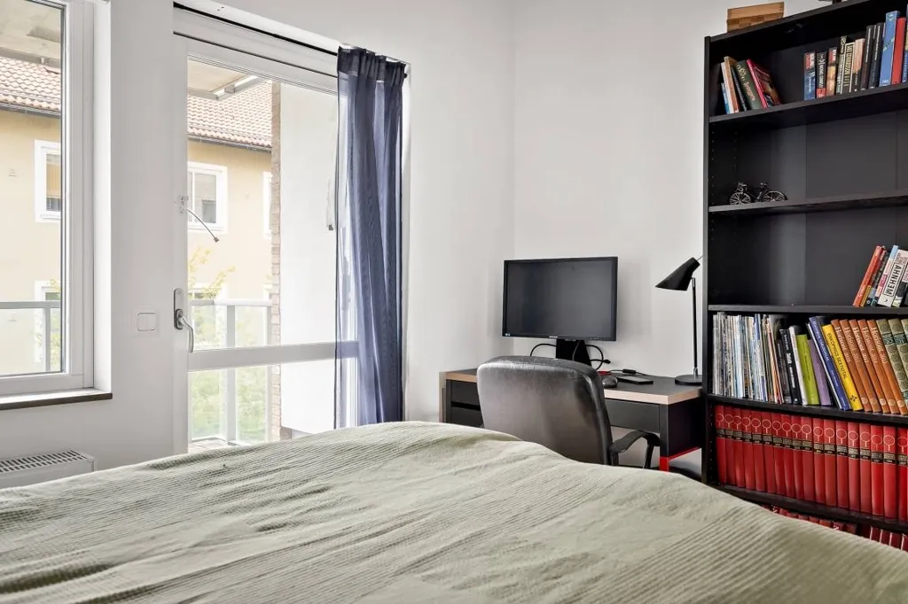 Bedrooms - Modern Flat with Balcony in Enköping Centre