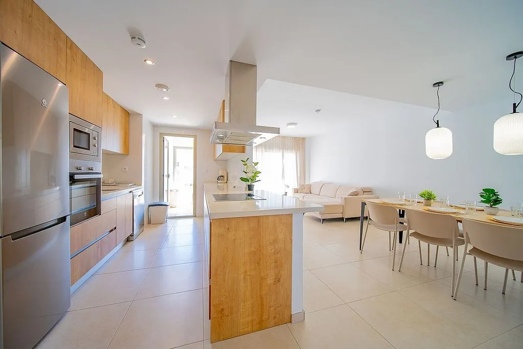 Köök - Penthouse with Pool in Campos de Golf
