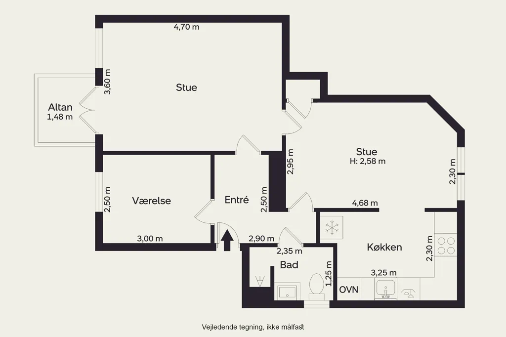 Plan - Condo with Sea View in Copenhagen S