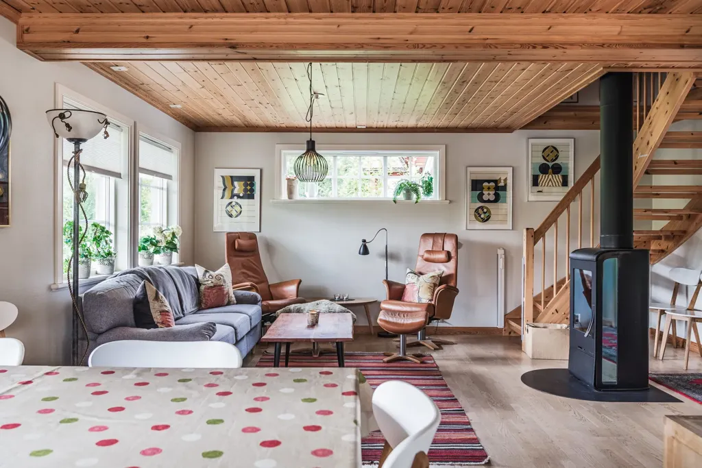 Living Room - Cottage with Ski Access in Branäs