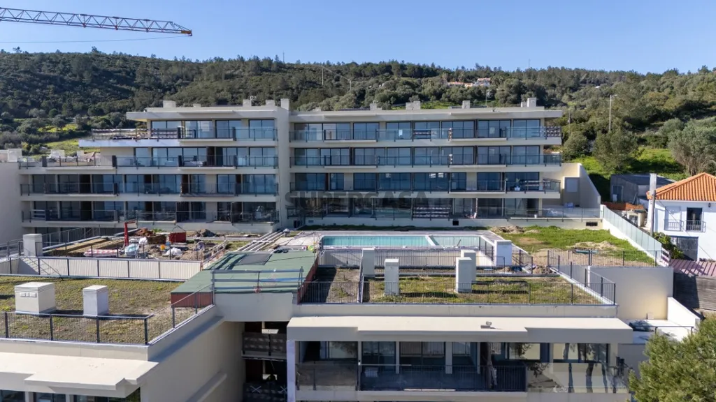 Vue aérienne - Duplex Flat with Sea View in Sesimbra