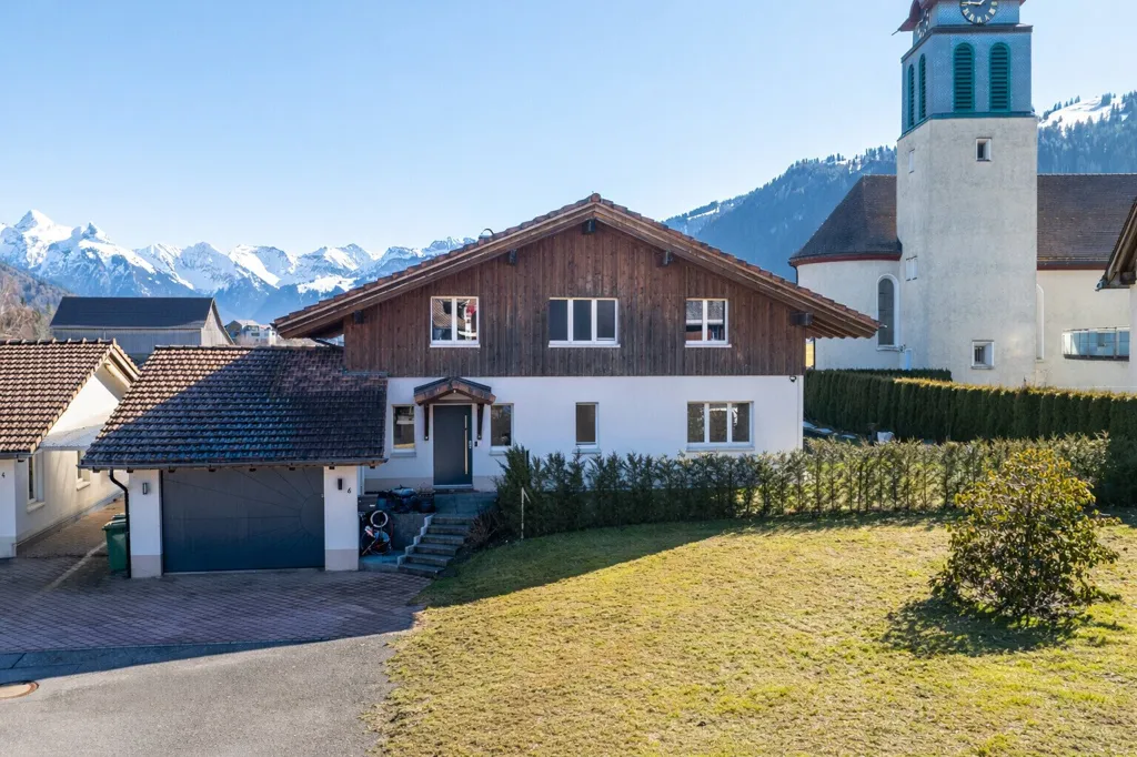 Exterior - Detached House with Panoramic Mountain Views in Einsiedeln