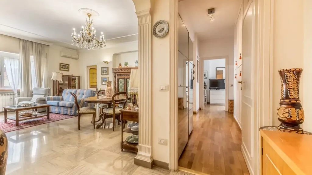 Soggiorno - Apartment with Balcony in Talenti, Rome