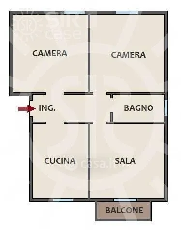 Plaan - Fully Refined Apartment with Terrace in Imola