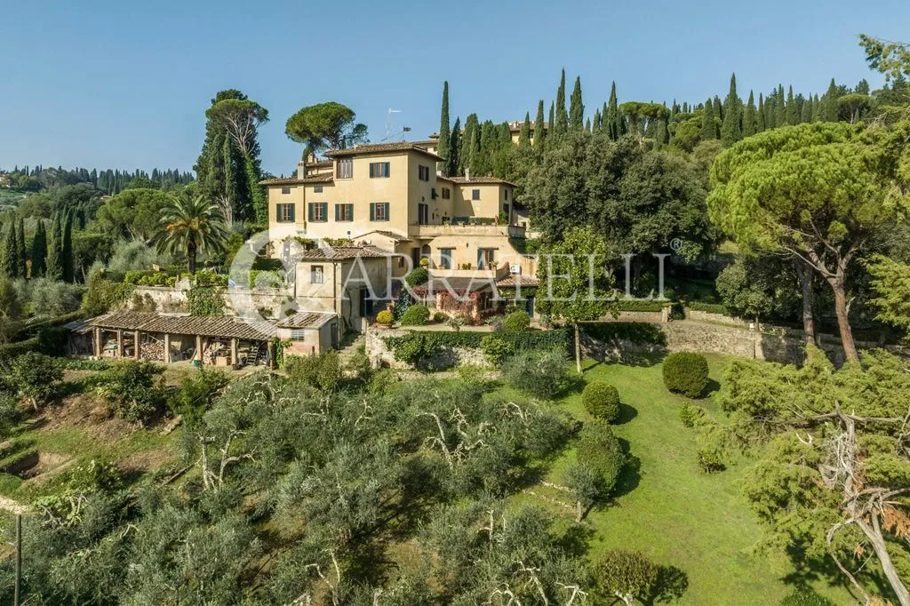 Vue aérienne - Historic Villa with Private Park in Florence