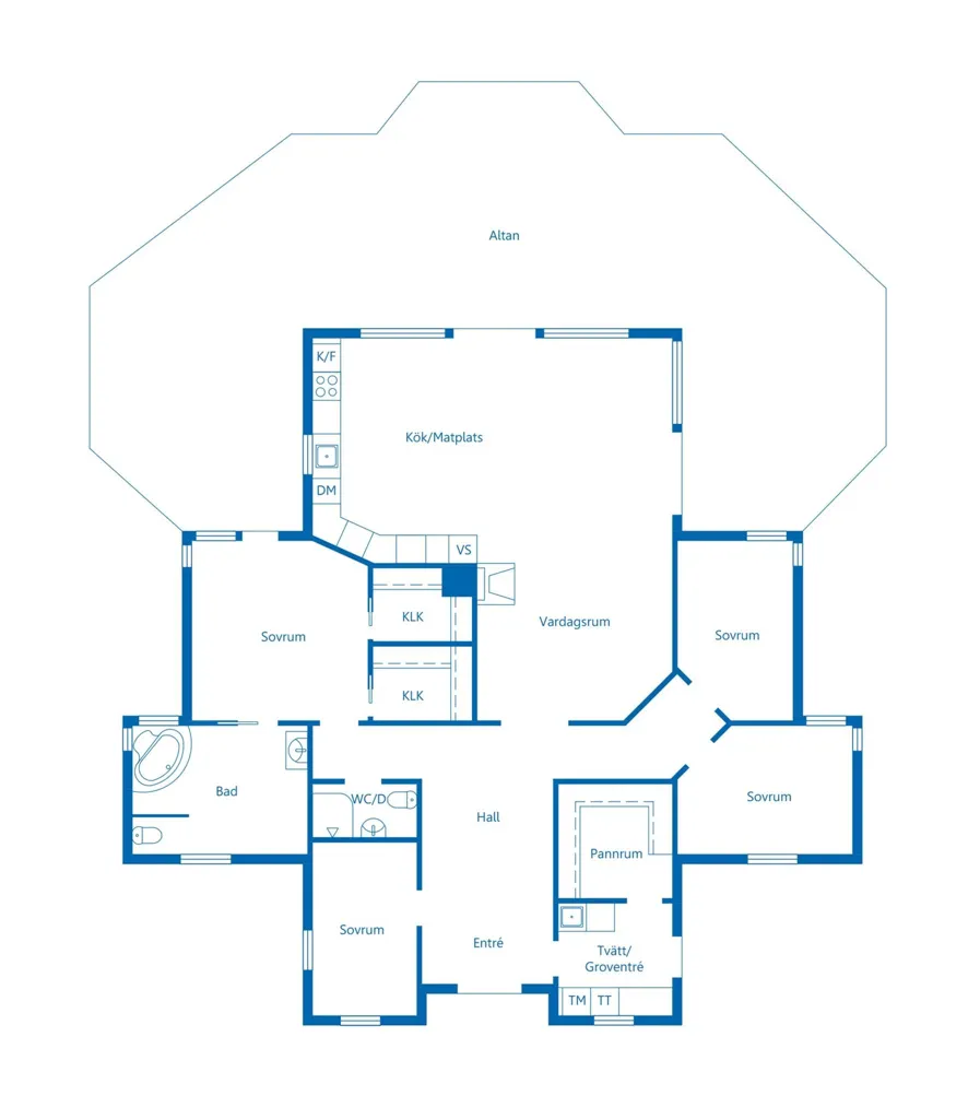 Plaan - Architectural Villa with Garden in Edsbro