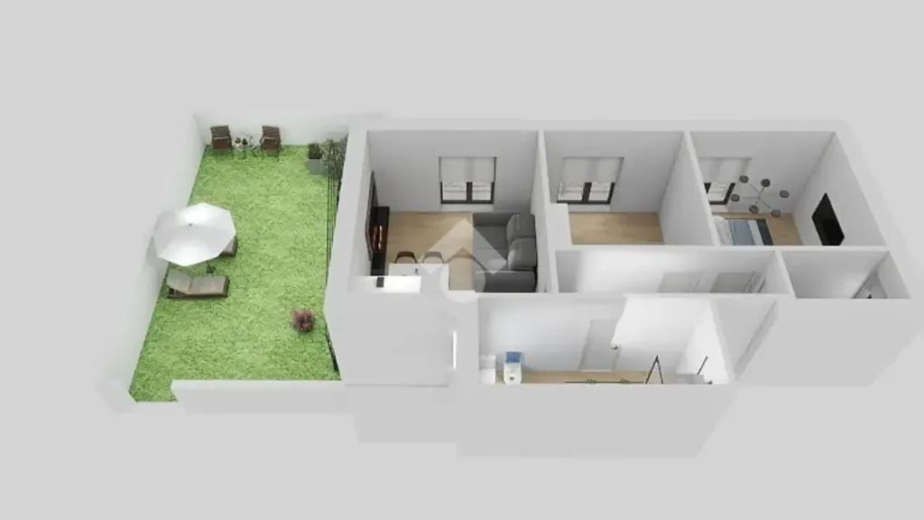 Planimetria - Trilocale with Private Garden in Agropoli