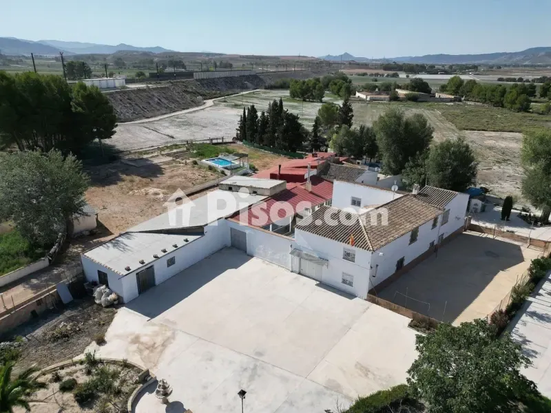 Aerial - Rustic Finca with Pool in Villena