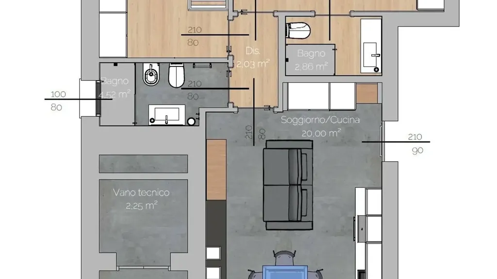 Plan - Newly Built Apartment with Private Garden in Jesolo