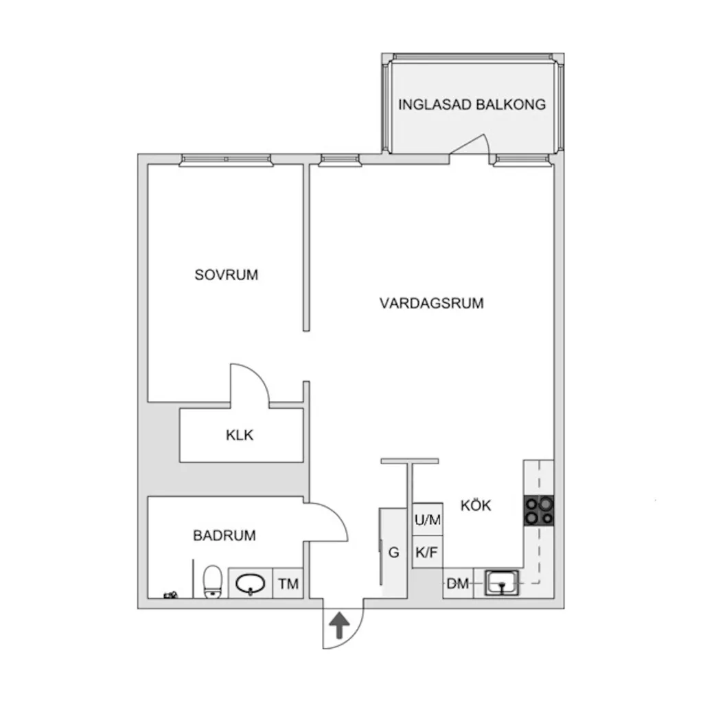 Plaan - Apartment with Balcony in Central Borås