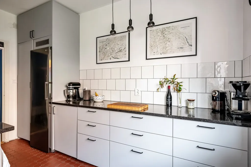 Köök - Charming Apartment with Balcony in Helsingborg