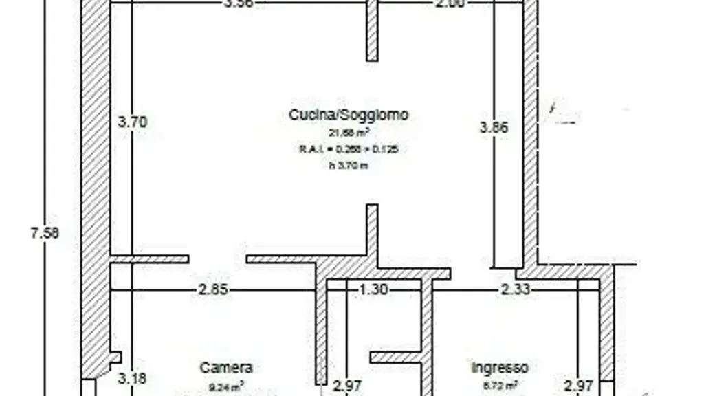 Plan - Rusticated Townhouse with Balcony in Florence