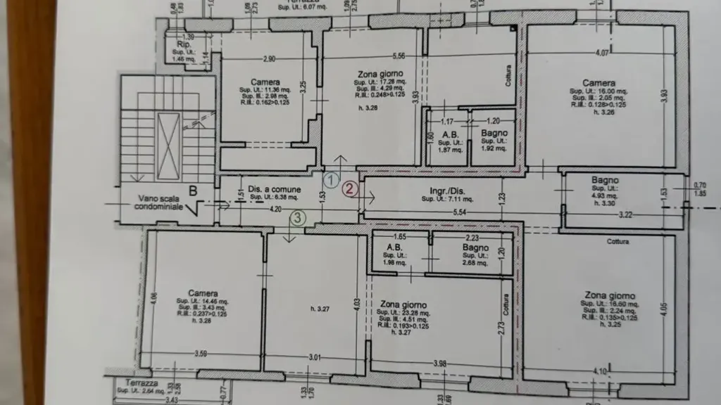 Plan - Rusticated Townhouse with Balcony in Florence