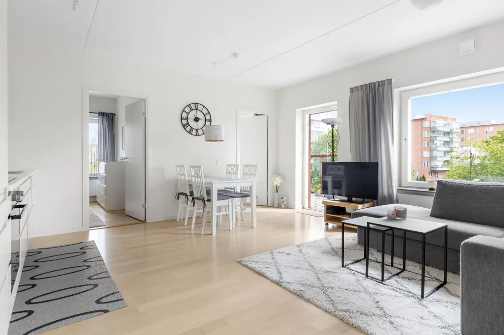 Séjour - Modern Flat with Balcony in Hässelby Strand
