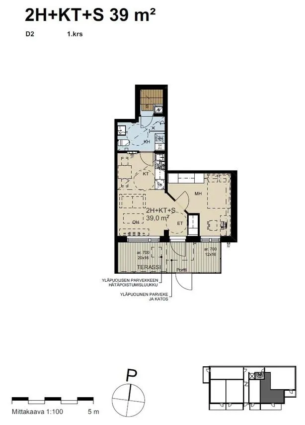 Plan - Apartment with Balcony in Kuopio Centre