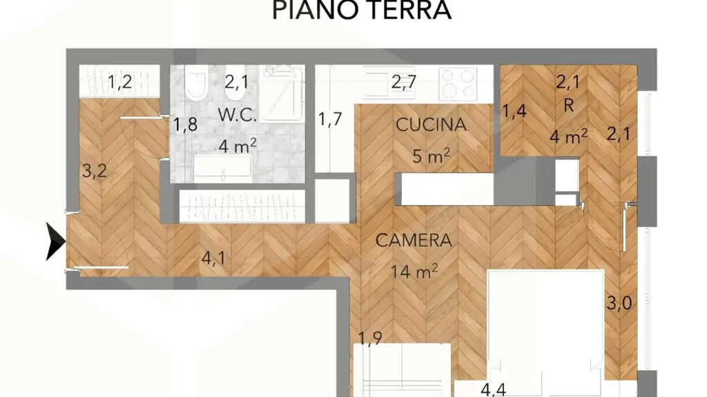 Plaan - Central Studio Flat in Ciampino